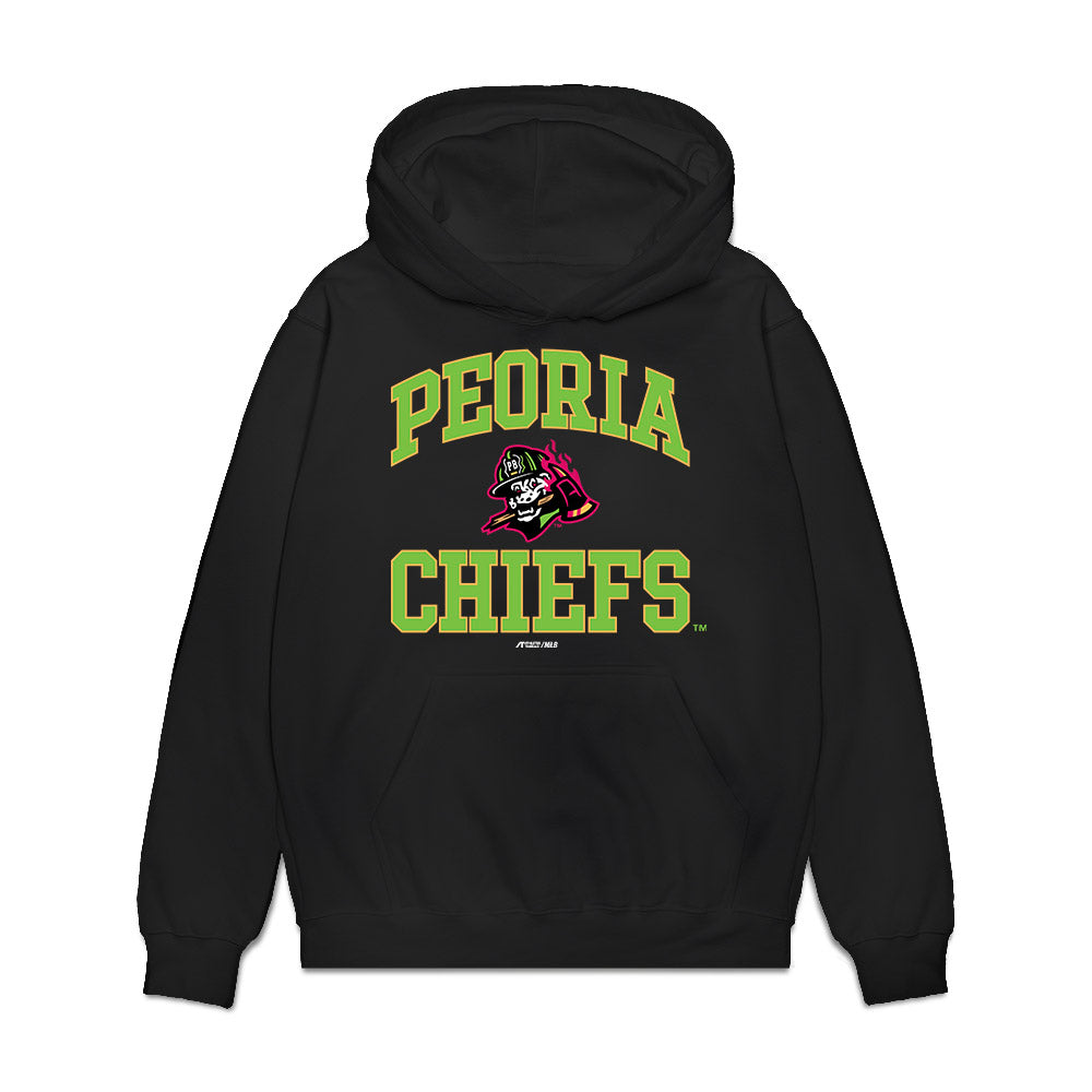 Peoria Chiefs - MILB Baseball : Leonel Sequera - Premium Hooded Sweatshirt-0