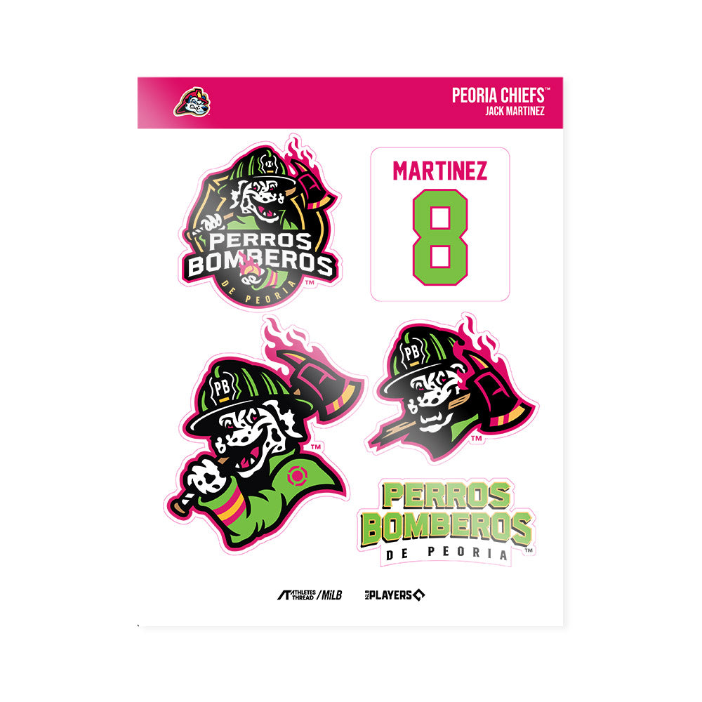 Peoria Chiefs - MILB Baseball : Jack Martinez - Sticker Sheet-0