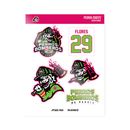 Peoria Chiefs - MILB Baseball : Jalin Flores - Sticker Sheet-0