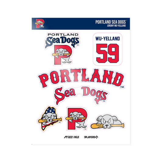 Portland Sea Dogs - MILB Baseball : Jeremy Wu-Yelland - Sticker Sheet-0