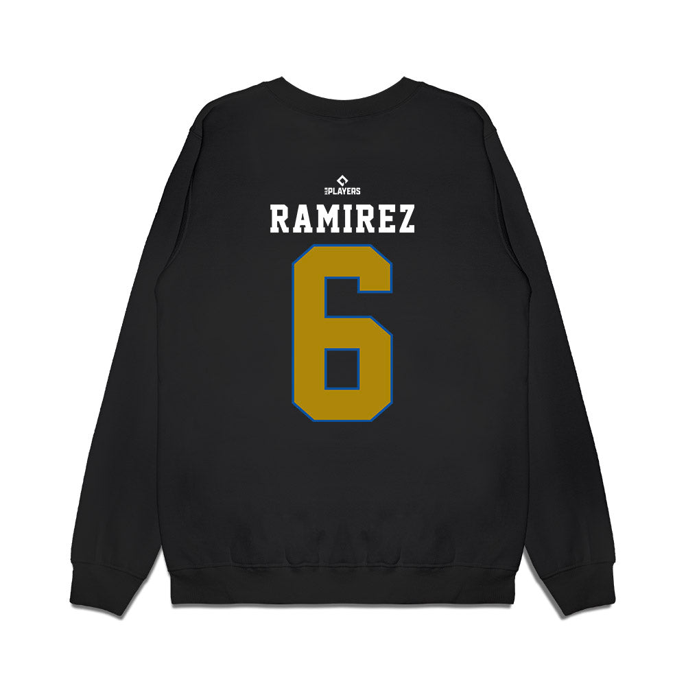 QC River Bandits - MILB Baseball : Ramon Ramirez - Premium Crewneck Sweatshirt-1