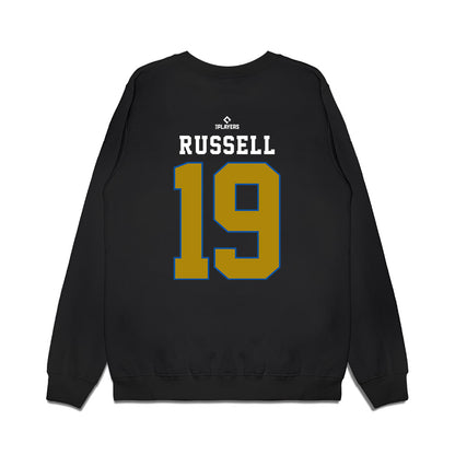 QC River Bandits - MILB Baseball : Stone Russell - Premium Crewneck Sweatshirt-1