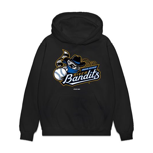 QC River Bandits - MILB Baseball : Blake Mitchell - Premium Hooded Sweatshirt-0