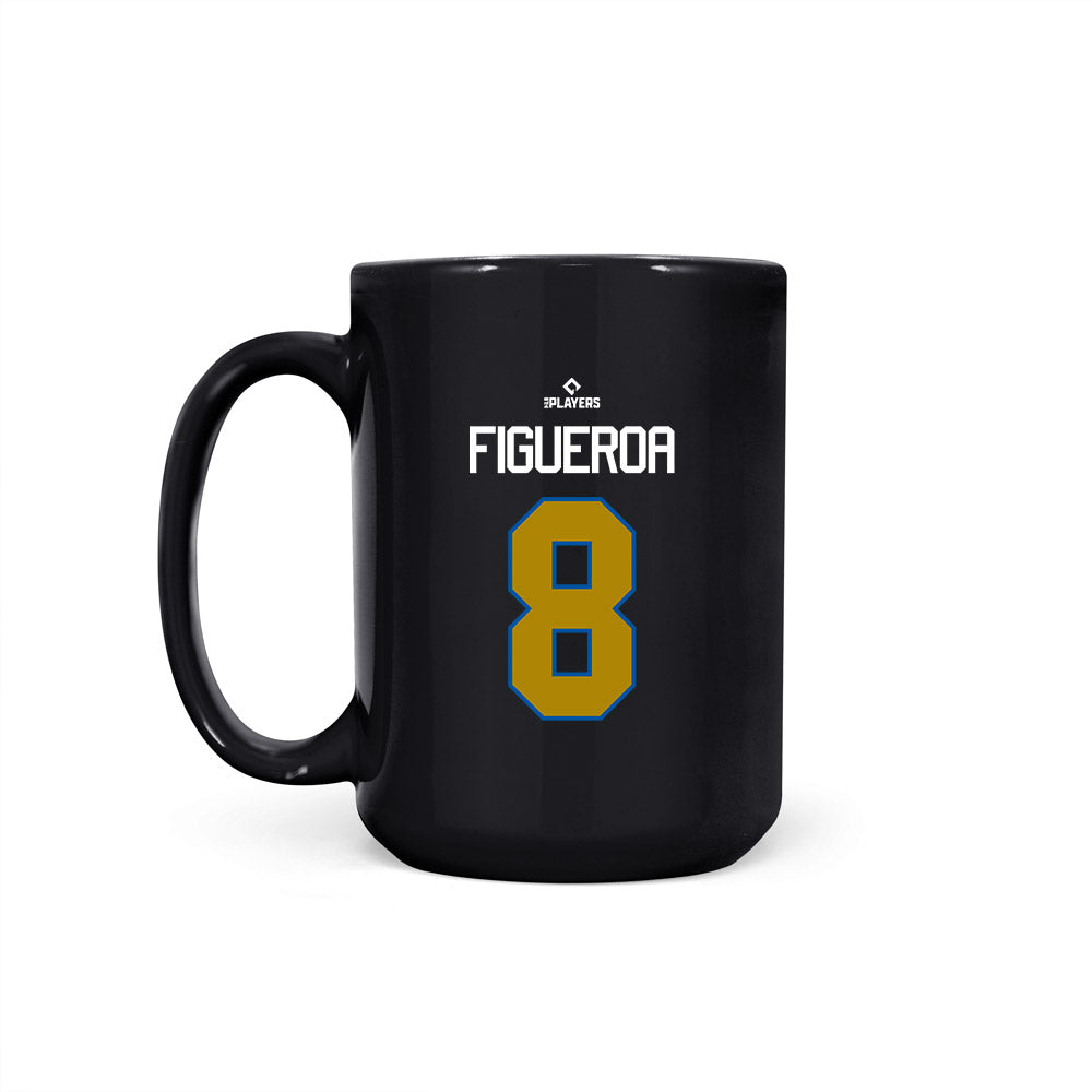 QC River Bandits - MILB Baseball : Derlin Figueroa - Coffee Mug-1