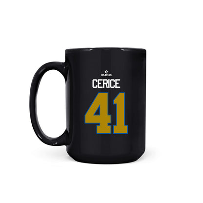 QC River Bandits - MILB Baseball : Jose Cerice - Coffee Mug-1