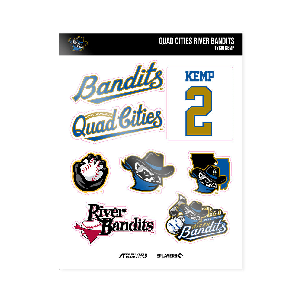 QC River Bandits - MILB Baseball : Tyriq Kemp - Sticker Sheet-0