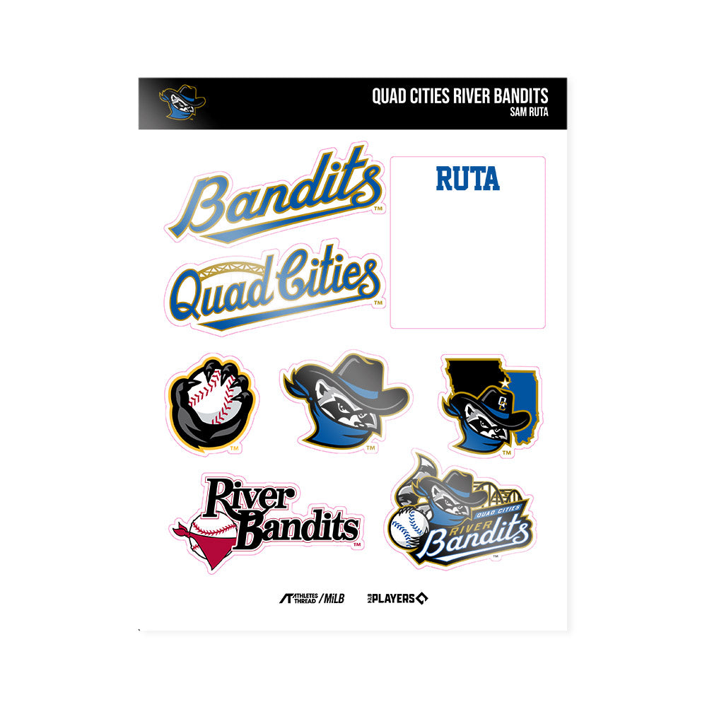 QC River Bandits - MILB Baseball : Sam Ruta - Sticker Sheet-0