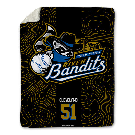 QC River Bandits - MILB Baseball : Jackson Cleveland - Blanket-0