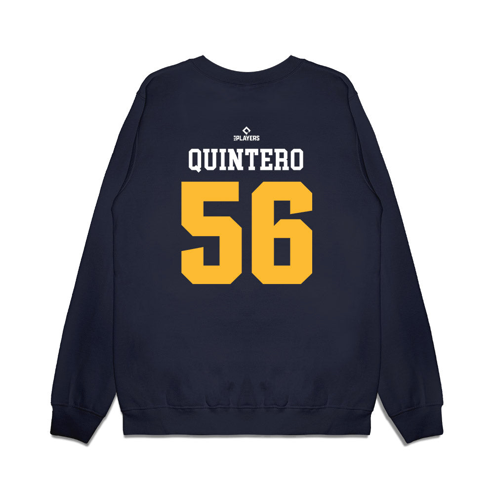 Rancho Cucamonga Quakes - MILB Baseball : Marlon Quintero - Premium Crewneck Sweatshirt-1
