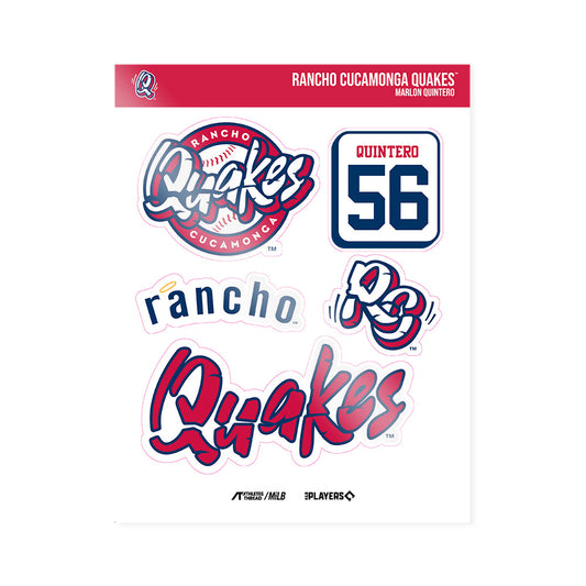 Rancho Cucamonga Quakes - MILB Baseball : Marlon Quintero - Sticker Sheet-0