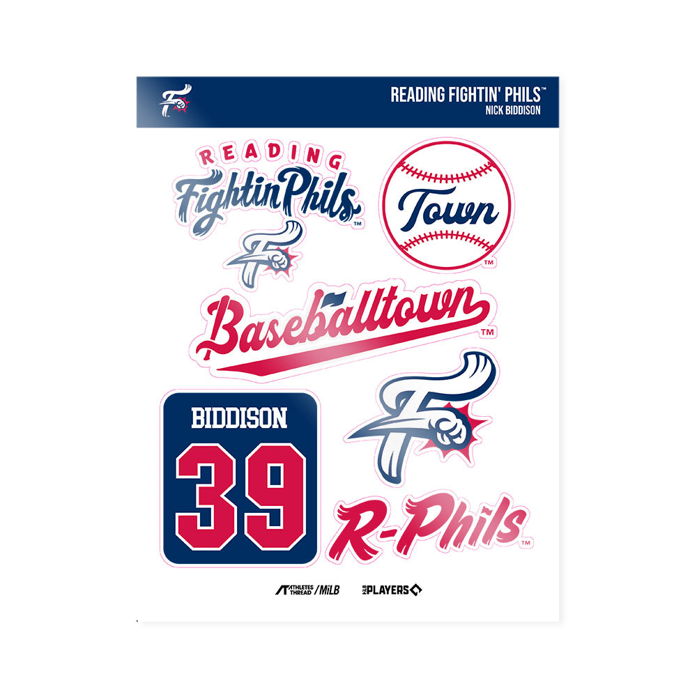 Fightins - MILB Baseball : Nick Biddison - Sticker Sheet-0