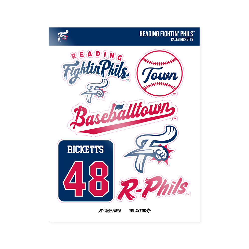 Fightins - MILB Baseball : Caleb Ricketts - Sticker Sheet-0