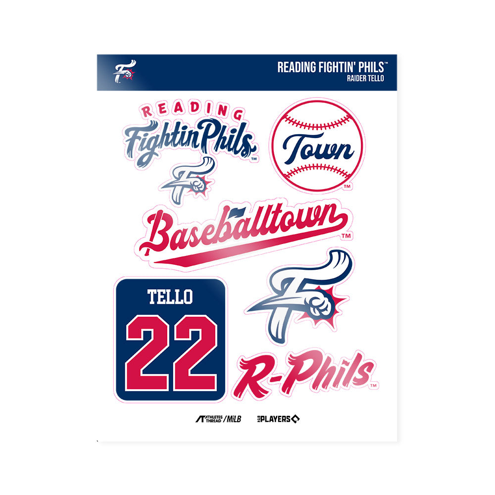 Fightins - MILB Baseball : Raider Tello - Sticker Sheet-0