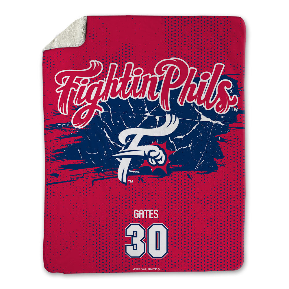 Fightins - MILB Baseball : Evan Gates - Blanket-0