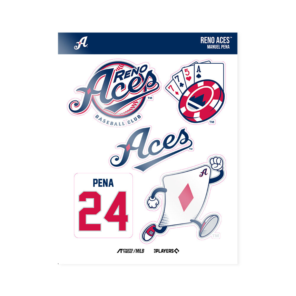 Reno Aces - MILB Baseball : Manuel Pena - Sticker Sheet-0
