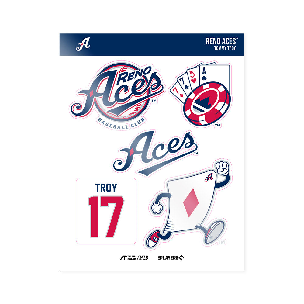 Reno Aces - MILB Baseball : Tommy Troy - Sticker Sheet-0