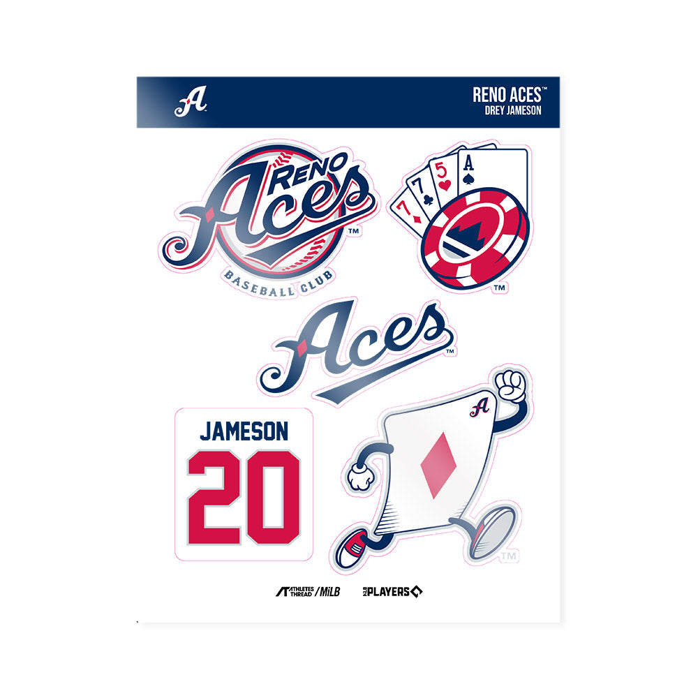 Reno Aces - MILB Baseball : Drey Jameson - Sticker Sheet-0