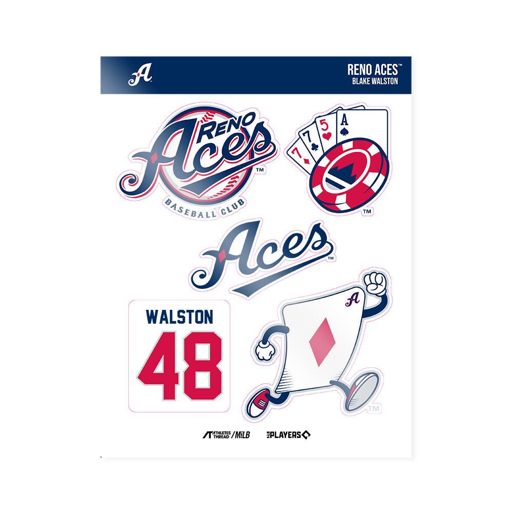 Reno Aces - MILB Baseball : Blake Walston - Sticker Sheet-0