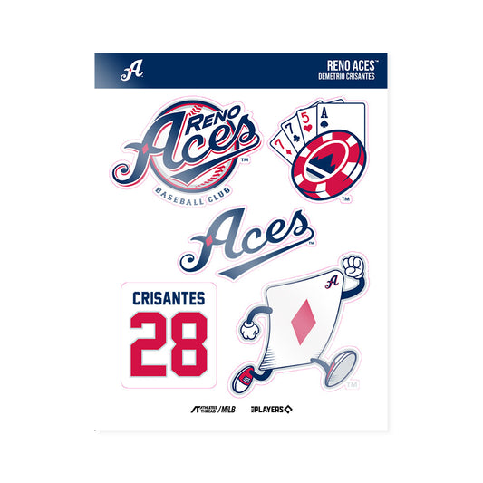 Reno Aces - MILB Baseball : Demetrio Crisantes - Sticker Sheet-0