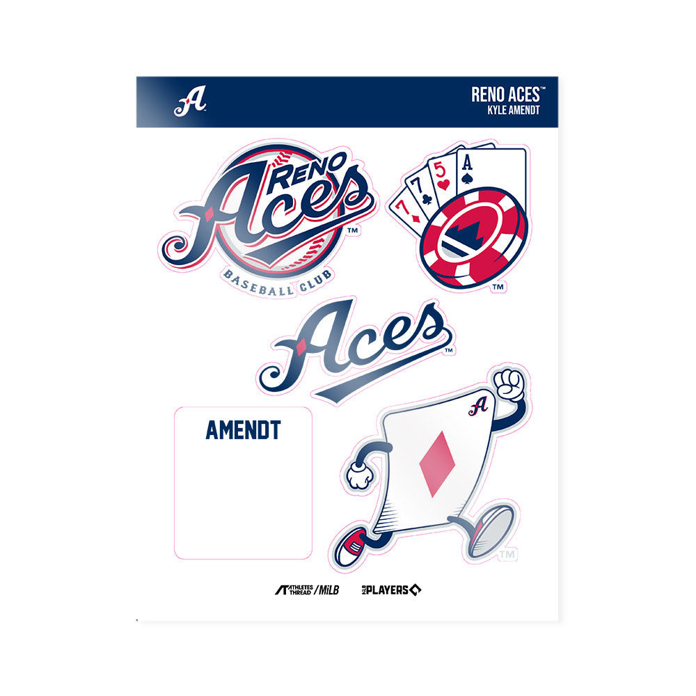 Reno Aces - MILB Baseball : Kyle Amendt - Sticker Sheet-0