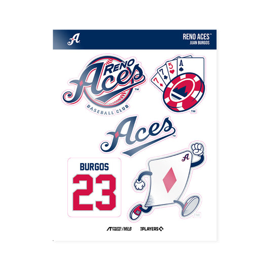 Reno Aces - MILB Baseball : Juan Burgos - Sticker Sheet-0