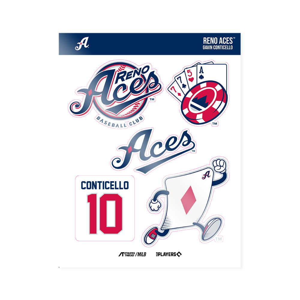 Reno Aces - MILB Baseball : Gavin Conticello - Sticker Sheet-0