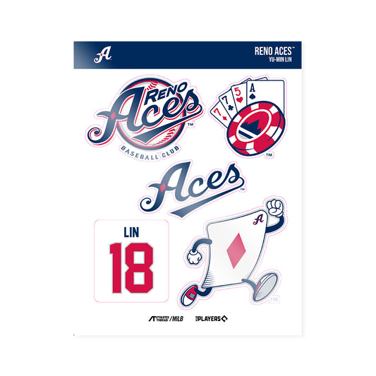 Reno Aces - MILB Baseball : Yu-Min Lin - Sticker Sheet-0
