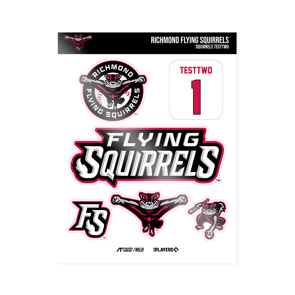 Flying Squirrels - MILB Baseball : Squirrels TestTwo - Sticker Sheet-0