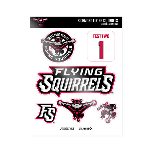 Flying Squirrels - MILB Baseball : Squirrels TestTwo - Sticker Sheet-0