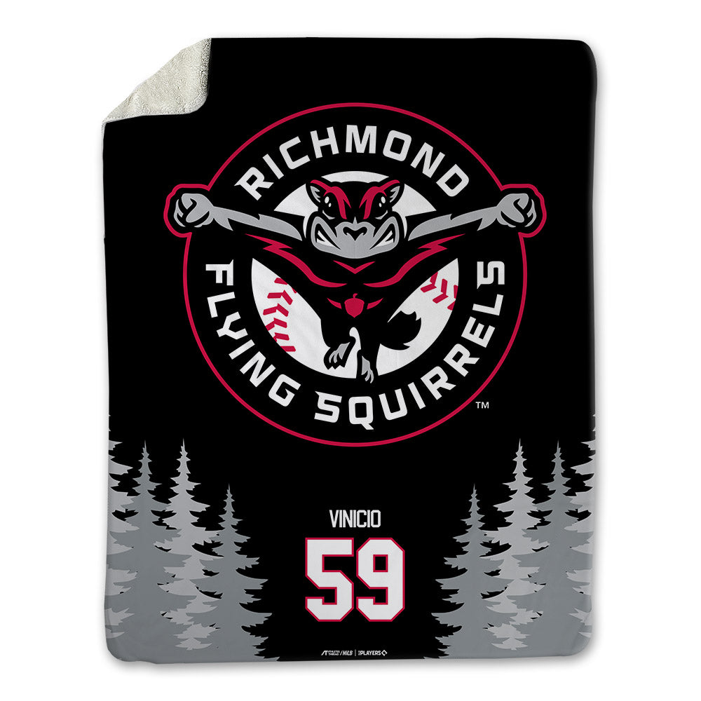 Richmond Flying Squirrels - MILB Baseball : Esmerlin Vinicio - Blanket-0