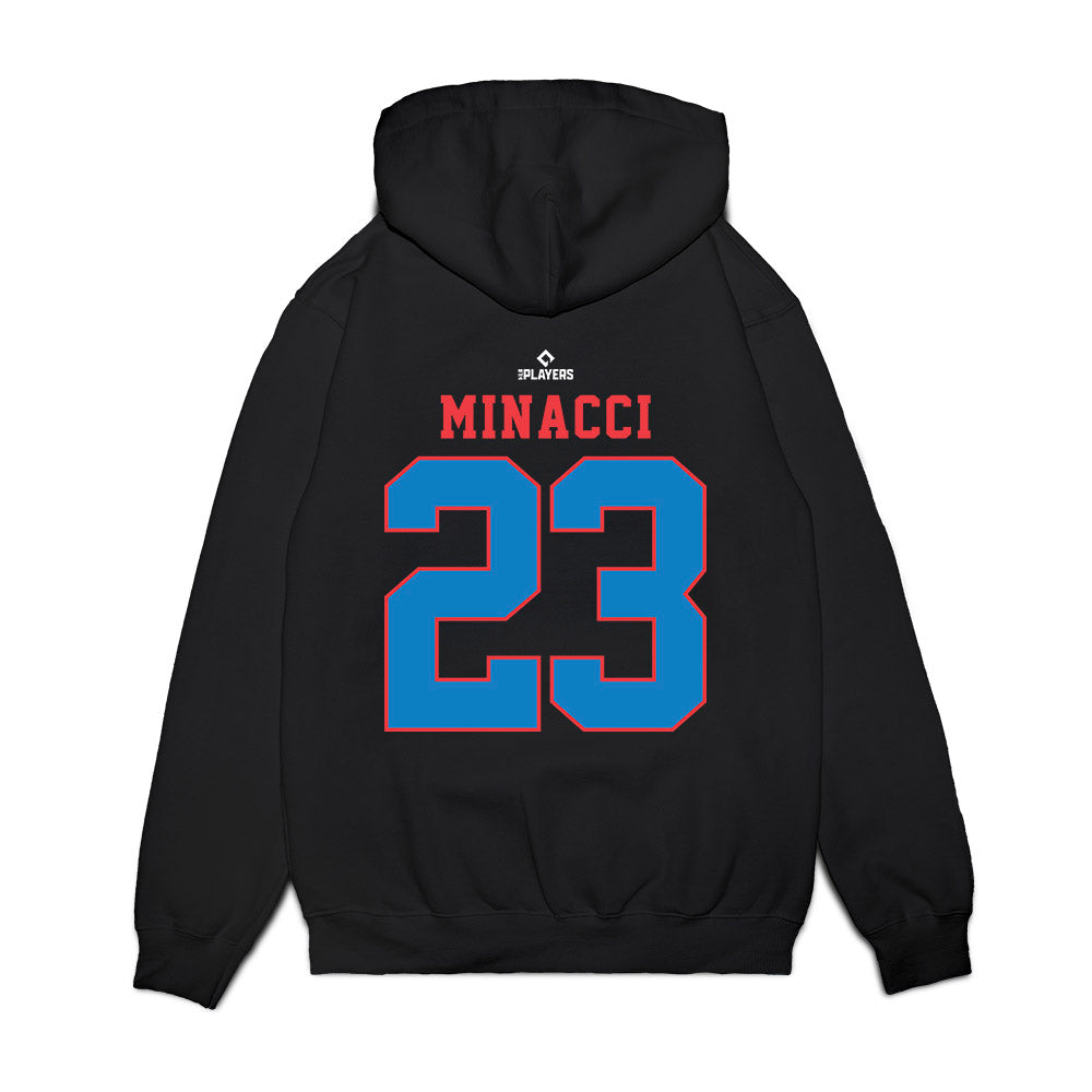 Rocket City Pandas - MILB Baseball : Camden Minacci - Premium Hooded Sweatshirt-1