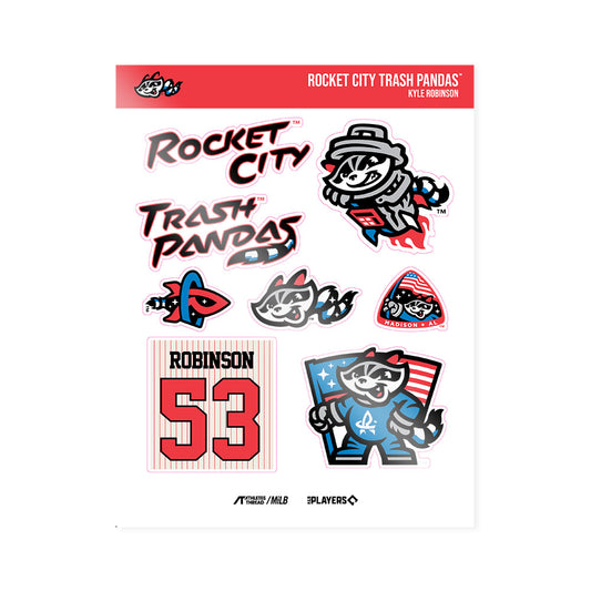Rocket City Pandas - MILB Baseball : Kyle Robinson - Sticker Sheet-0