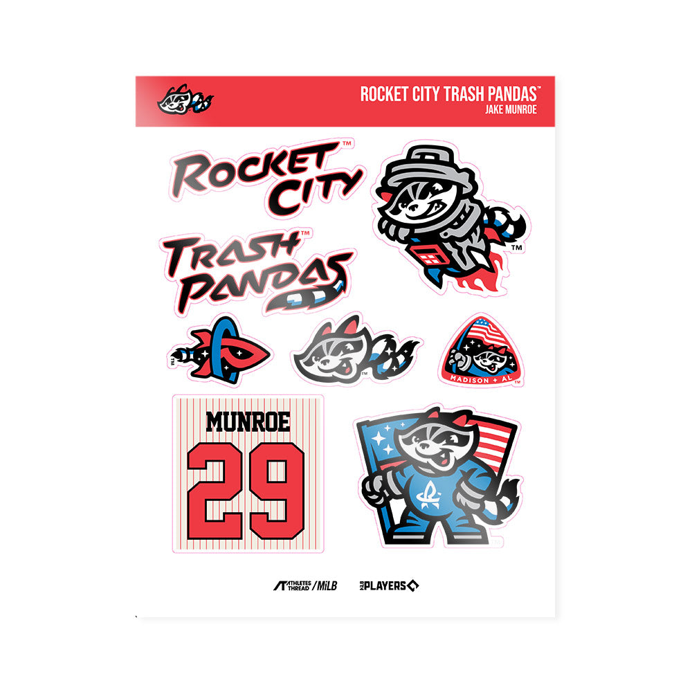 Rocket City Pandas - MILB Baseball : Jake Munroe - Sticker Sheet-0