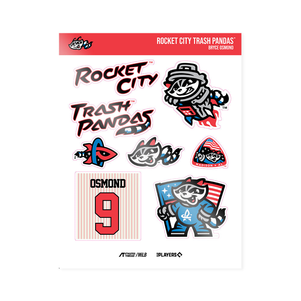 Rocket City Pandas - MILB Baseball : Bryce Osmond - Sticker Sheet-0