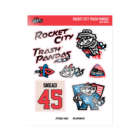 Rocket City Pandas - MILB Baseball : Nate Snead - Sticker Sheet-0
