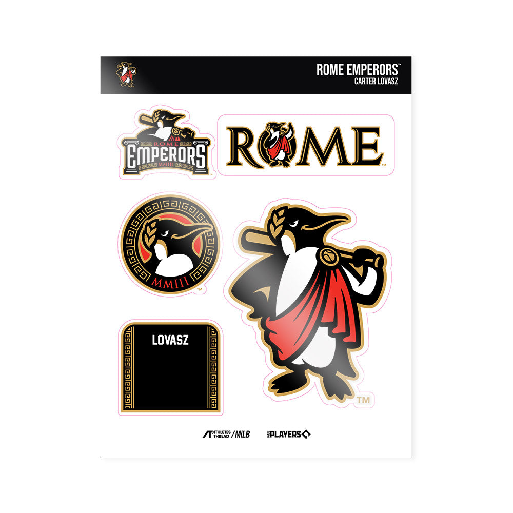 Rome Emperors - MILB Baseball : Carter Lovasz - Sticker Sheet-0