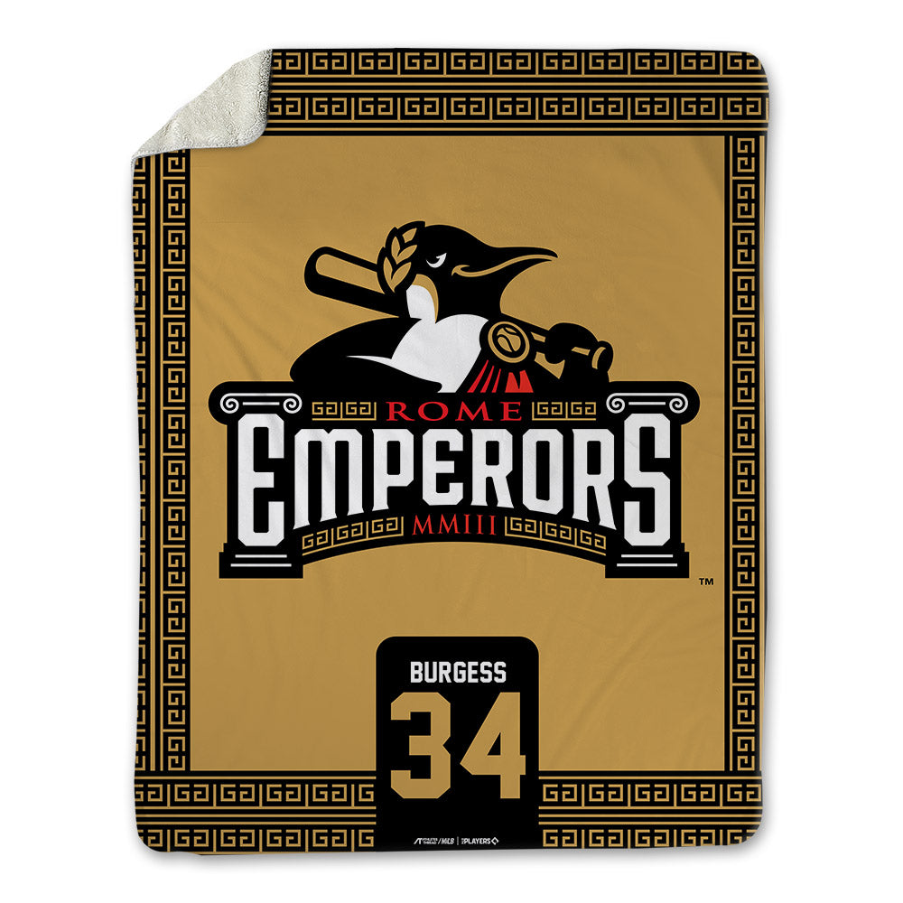 Rome Emperors - MILB Baseball : Colin Burgess - Blanket-0