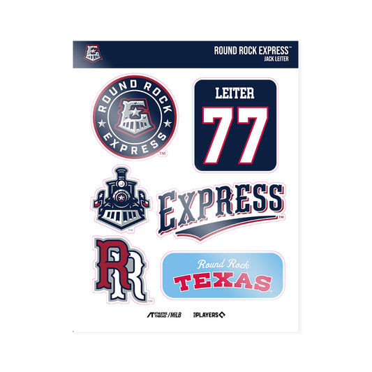 Round Rock Express - MILB Baseball : Jack Leiter - Sticker Sheet-0