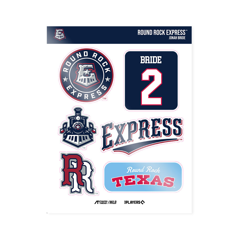 Round Rock Express - MILB Baseball : Jonah Bride - Sticker Sheet-0