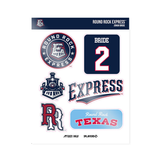Round Rock Express - MILB Baseball : Jonah Bride - Sticker Sheet-0