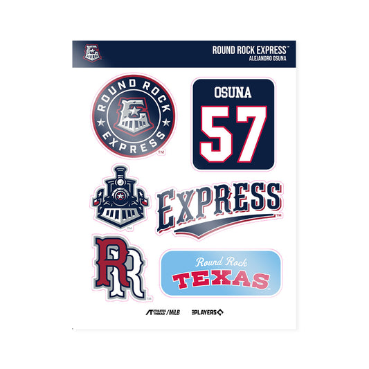 Round Rock Express - MILB Baseball : Alejandro Osuna - Sticker Sheet-0
