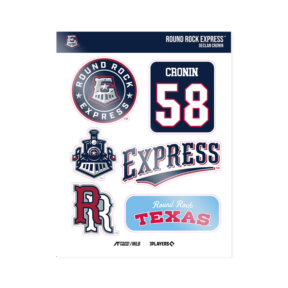 Round Rock Express - MILB Baseball : Declan Cronin - Sticker Sheet-0