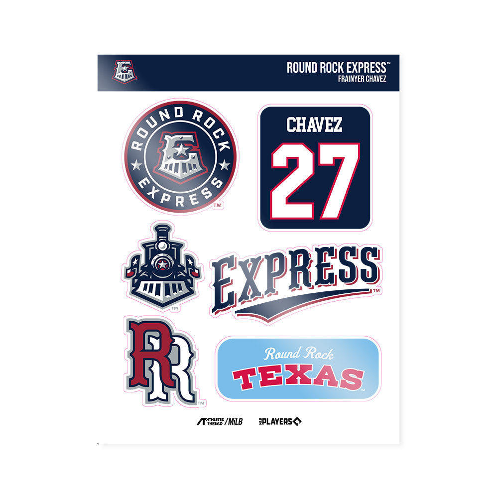Round Rock Express - MILB Baseball : Frainyer Chavez - Sticker Sheet-0
