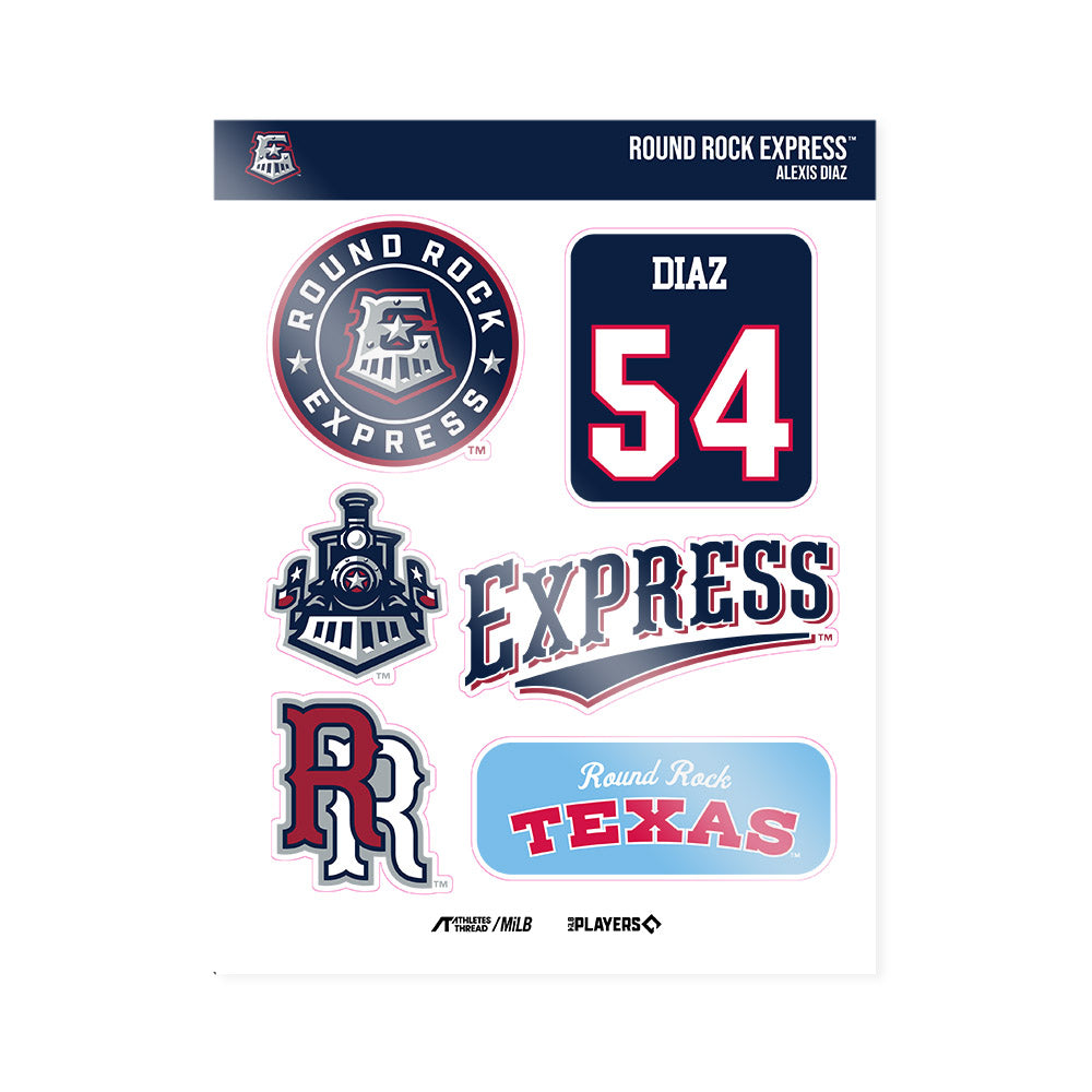 Round Rock Express - MILB Baseball : Alexis Diaz - Sticker Sheet-0