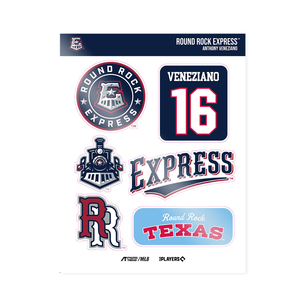 Round Rock Express - MILB Baseball : Anthony Veneziano - Sticker Sheet-0