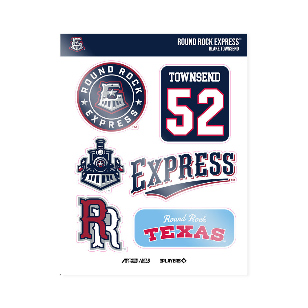 Round Rock Express - MILB Baseball : Blake Townsend - Sticker Sheet-0