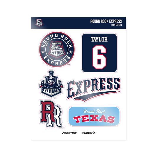 Round Rock Express - MILB Baseball : John Taylor - Sticker Sheet-0
