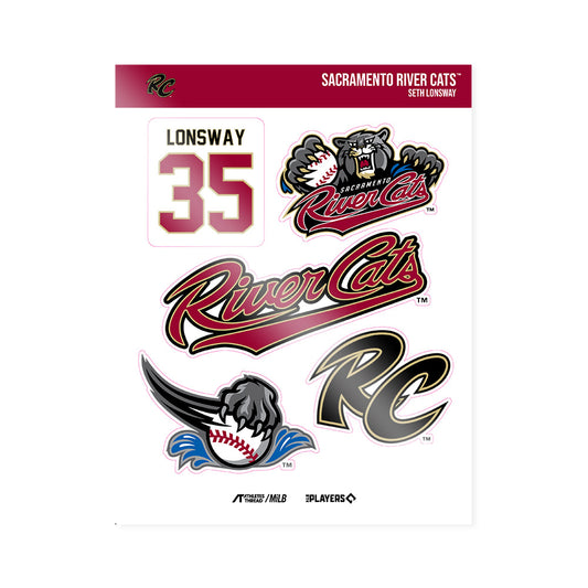 Sac River Cats - MILB Baseball : Seth Lonsway - Sticker Sheet-0