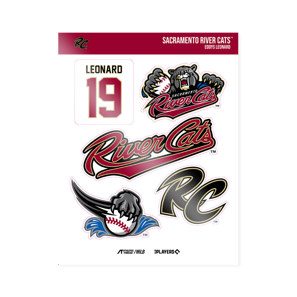 Sac River Cats - MILB Baseball : Eddys Leonard - Sticker Sheet-0