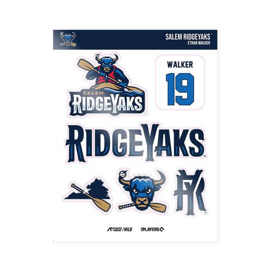 Salem RidgeYaks - MILB Baseball : Ethan Walker - Sticker Sheet-0